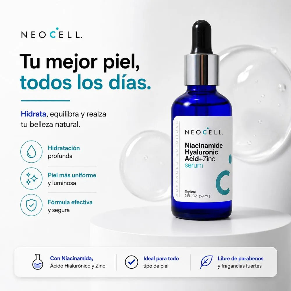 Neocell Elimina los Poros Visibles Aplicando Solo 3 Gotas por 2 Semanas