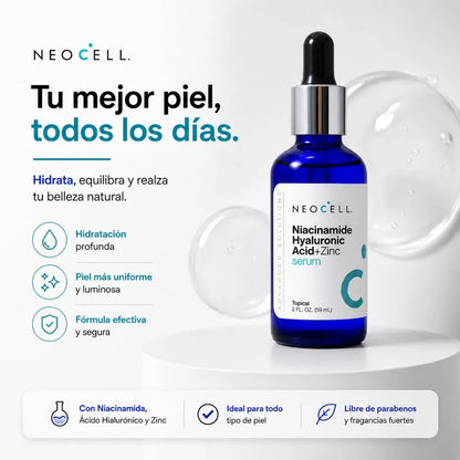 Neocell Elimina los Poros Visibles Aplicando Solo 3 Gotas por 2 Semanas