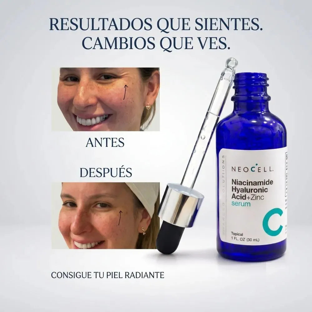 Neocell Elimina los Poros Visibles Aplicando Solo 3 Gotas por 2 Semanas